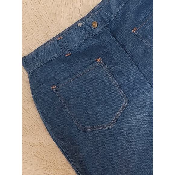 Vintage 70s Sears High-Rise Blue Jeans Size 10 Tall Flare Bell Bottom Pants - Picture 5 of 9